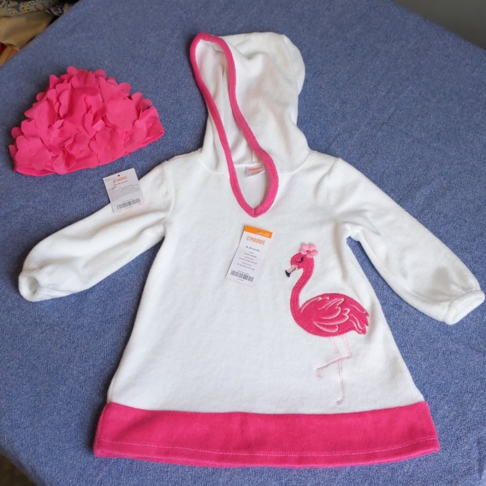 NWT Gymboree Terry Hooded Beach Coverup 18-24 M